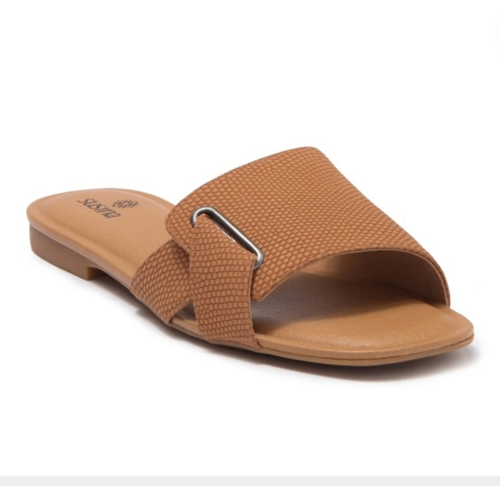 SUSINA CLAUDIA FLAT SANDAL IN LIGHT/PASTEL BROWN5
